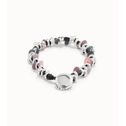 Pulsera en baño en plata de ley con cristales