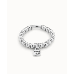 Pulsera elástica bañada en plata de ley