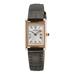 Ladies Correa Gris esf rectangular SEIKO