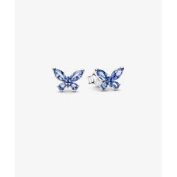 Pendientes de Botón Mariposa Plata de primera ley